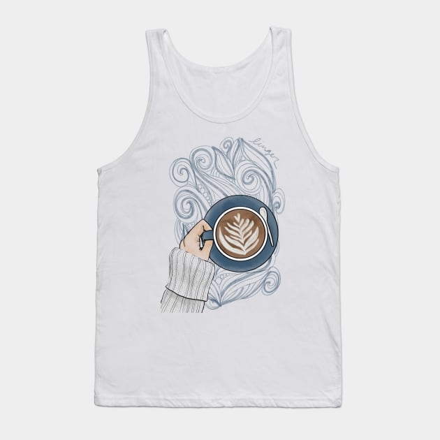 Linger with Your Latte Tank Top by LauraKatMax